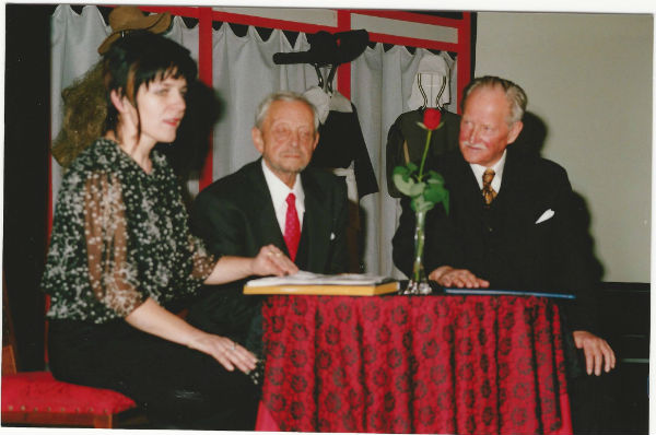 Branka Bezeljak, Jože Babič in Fran Žižek na pogovoru ob razstavi Ptujski avantgardni teater / Foto: Irena Maurič - Pokrajinski muzej Ptuj