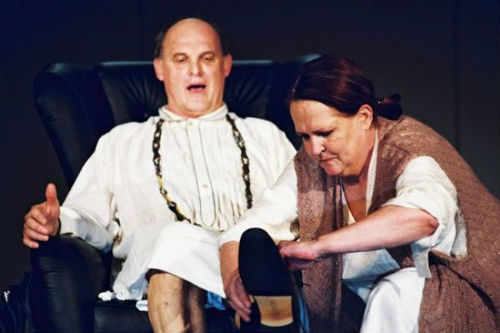 Thomas Bernhard: Izboljševalec sveta / Na fotografiji: Radko Polič in Katja Levstik, Foto: Peter Uhan